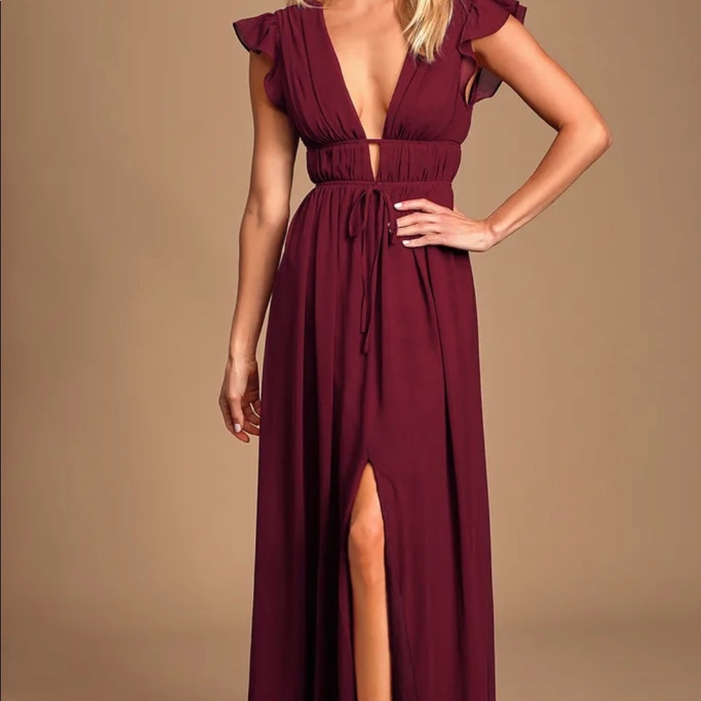 Lulu's Maxi Ruffled Dress